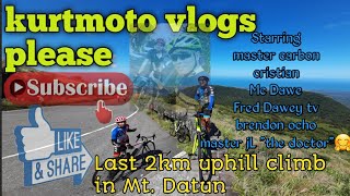 Mt. Datun last 2km uphill climb full video