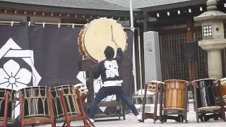 和楽器演奏集団　独楽（こま）　尺八・大太鼓　京都霊山護国神社