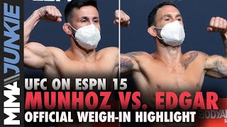 Frankie Edgar makes bantamweight for first time | UFC on ESPN 15 weigh-in highlight