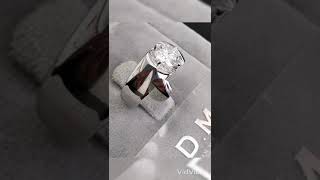 DMM 珠寶 流星鑽/莫桑石 Moissanite 鑽石 GIA CVD/HPHT 高碳鑽 摩星鑽 來圖客製化 量身訂製 18K金（結婚紀念 一克拉/18K金/女對戒）