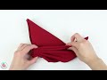 napkin folding tutorial how to fold a napkin into a leaf easy napkin folding for dinner tables