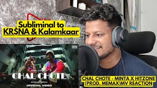 CHAL CHOTE - MINTA X HITZONE (prod. MEMAX) | BANTAI RECORDS | Reaction | Let's Relate with Joe