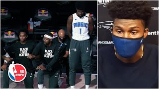 Jonathan Isaac explains decision to stand during national anthem | NBA on ESPN