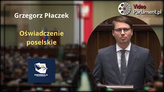 Grzegorz Płaczek - oświadczenie