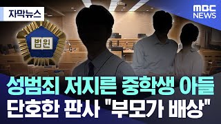 [자막뉴스] 성범죄 저지른 중학생 아들..단호한 판사 \