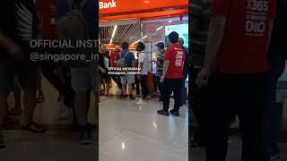 Uncle cut queue at OCBC bank, staffs did nothing to deescalate the situation.  Credit: Jason Heng