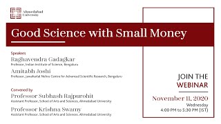Seminar and Lecture Series | ‘Good Science With Small Money’