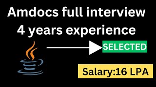 Amdocs full interview 4 years experience | Spring boot | microservices | core java developer