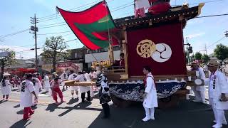 久喜提灯祭り本壱人形山車中央公民館通り左折する