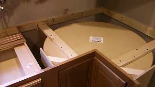 Frameless Lazy Susan Cabinet Install | Kitchen Remodel