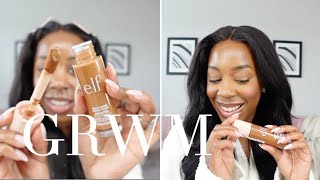 GRWM while trying *NEW* elf Halo Glow Liquid Filter! | Andrea Renee
