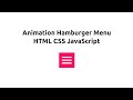 Animation Hamburger Menu HTML CSS JavaScript #shorts