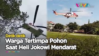 Fakta-fakta Helikopter Jokowi Bikin Pohon Tumbang, Warga Terluka