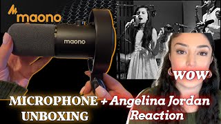 Maono Microphone Unboxing + Angelina Jordan - I put a spell on you Reaction - PHENOMENAL! MUST WATCH