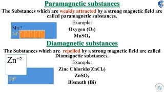 Paramagnetic and diamagnetic Substances || Chemistrty