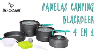 Panelas camping Blackdeer, conjunto 4 por 1 - Unboxing e Primeiras Impressões