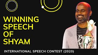 TM Shyamraj A |International Speech Contest| Winning speech - District Level(District 82) |May, 2020