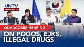 House Quad Comm holds public hearing on issues of EJKs, and crimes related to POGOs, illegal drugs