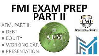 FMI warm up part 2 - equity, debt, working capital, and model presentation