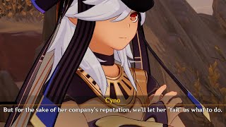 "But for the sake of her company’s reputation, we’ll let her "tail" us what to do. "– Cyno