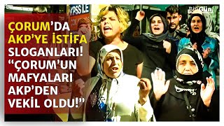 Çorum'da AKP il binası önünde 'istifa' sloganları: “Çorum’un mafyaları AKP’den milletvekili oldu!”
