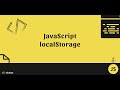 38-dars. Javascript localStorage | setItem | getItem | clear | removeItem | alicoder.uz  Islomjon.uz
