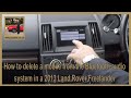 How to delete a mobile from the Bluetooth audio system in a 2013 Land Rover Freelander