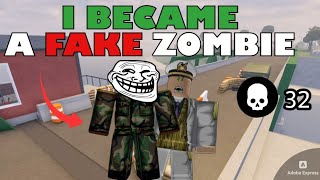 25 MINUTES OF INSANE TROLLING AS A 'FAKE ZOMBIE' - Apocalypse Rising 2 (ROBLOX)