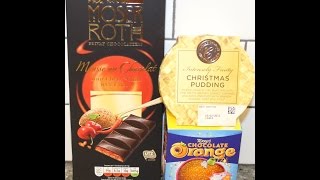 Moser Roth Sour Cherry Chilli, Marks \u0026 Spencer Christmas Pudding \u0026 Terry’s Chocolate Orange w/Candy