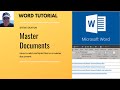 How to use a Master document in Microsoft Word