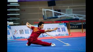 Men's Qiangshu 男子枪术 第2名 上海队 彭傲枫 9.66分 shang hai peng ao feng