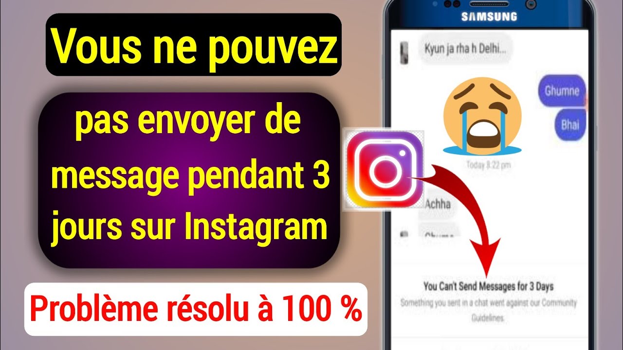 Vous Ne Pouvez Pas Envoyer De Message Pendant 3 Jours |Résoudre Le ...