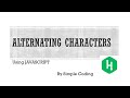 Hackerrank - Solved Alternating characters using Javascript