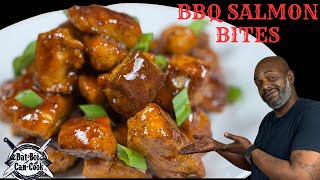 BBQ Salmon Bites - The EASIEST Salmon Recipe!