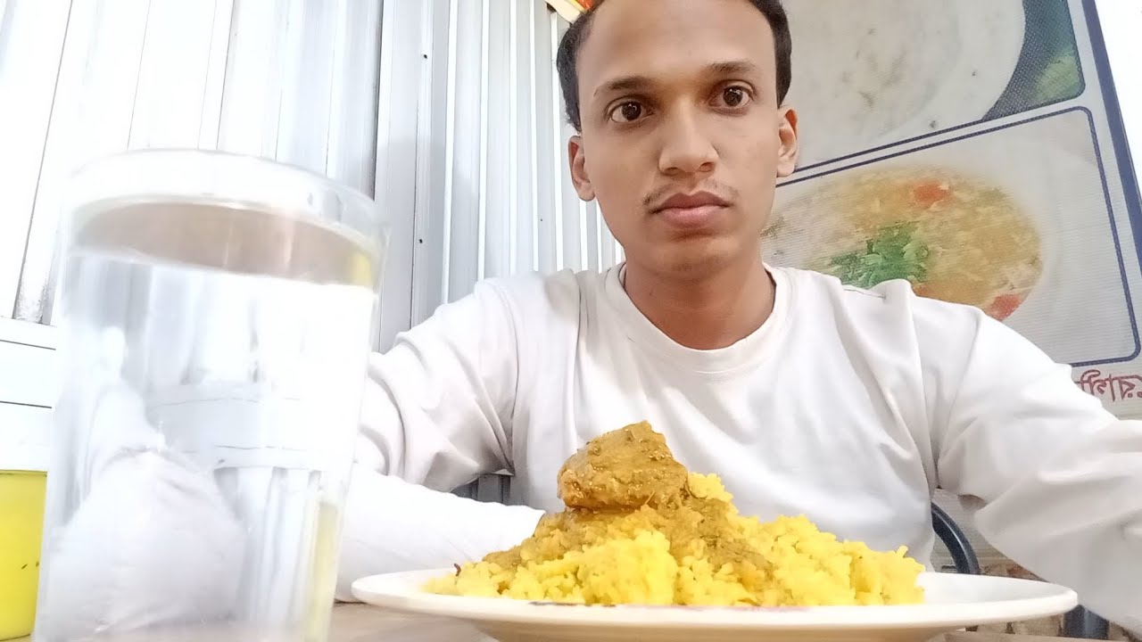 Asmr Eating Spicy Khichuri Chicken Curry Youtube