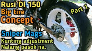 Big tire concept / Dl150 / Raider150 Salpakan natin ng Sniper mags...Konting adjustment pa pasok na.