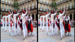 Mikel Deuna Dantza Taldea - Arku Dantza - Bilbao Aste Nagusia 2012 - 3D - Danzas vascas anaglifo