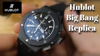 Scary Good Hublot Replica - Fake Hublot Big Bang Black Magic - With Valjoux Chronograph Insane