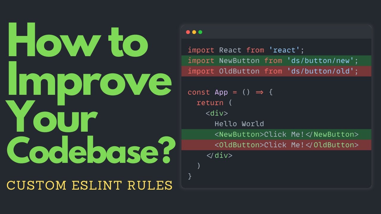 How To Improve Your Codebase!? | Custom ESLint Rules | Advanced ...