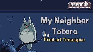 My neighbor totoro pixel art timelapse