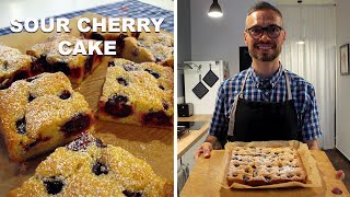 Sour Cherry Cake (Meggyes Vajas Piskóta) | Joseph Erdos