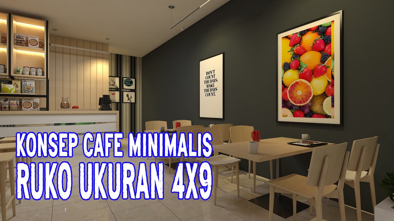 Desain Cafe Ruko Minimalis