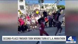 Second-place runner took wrong turn at LA Marathon