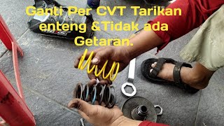 Ganti Per CVT..Tarikan enteng \u0026 Tidak Getar.Yamaha Fino 125