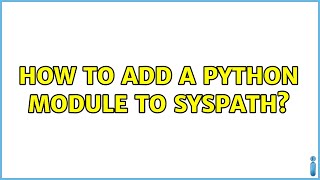 Ubuntu: How to add a Python module to syspath?