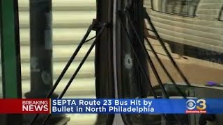SEPTA Route 23 bus hit by bullet in North Philadelphia