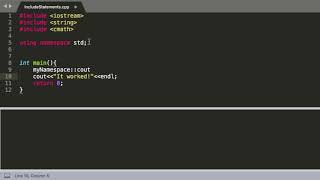Data Structures Tutorial - 5 - #Include Statements And "using namespace std" Explained C++