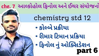 આલ્કોહોલ ની રાસાયણિક પ્રક્રિયાઓ કે જેમાં C -- OH બંધ તૂટે છે. કોલ્બે અને રિમાર- ટીમાર પ્રક્રિયાઓ