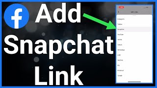 How To Add Snapchat Link To Facebook