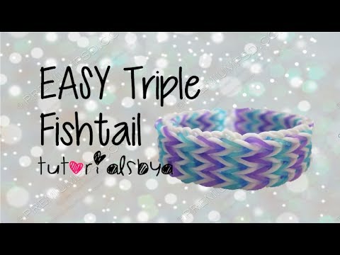 {OLD VIDEO} EASY VERSION (ADVANCED LEVEL) Triple Fishtail Rainbow Loom Bracelet Tutorial {OLD VIDEO} EASY VERSION (ADVANCED LEVEL) Triple Fishtail Rainbow Loom Bracelet Tutorial